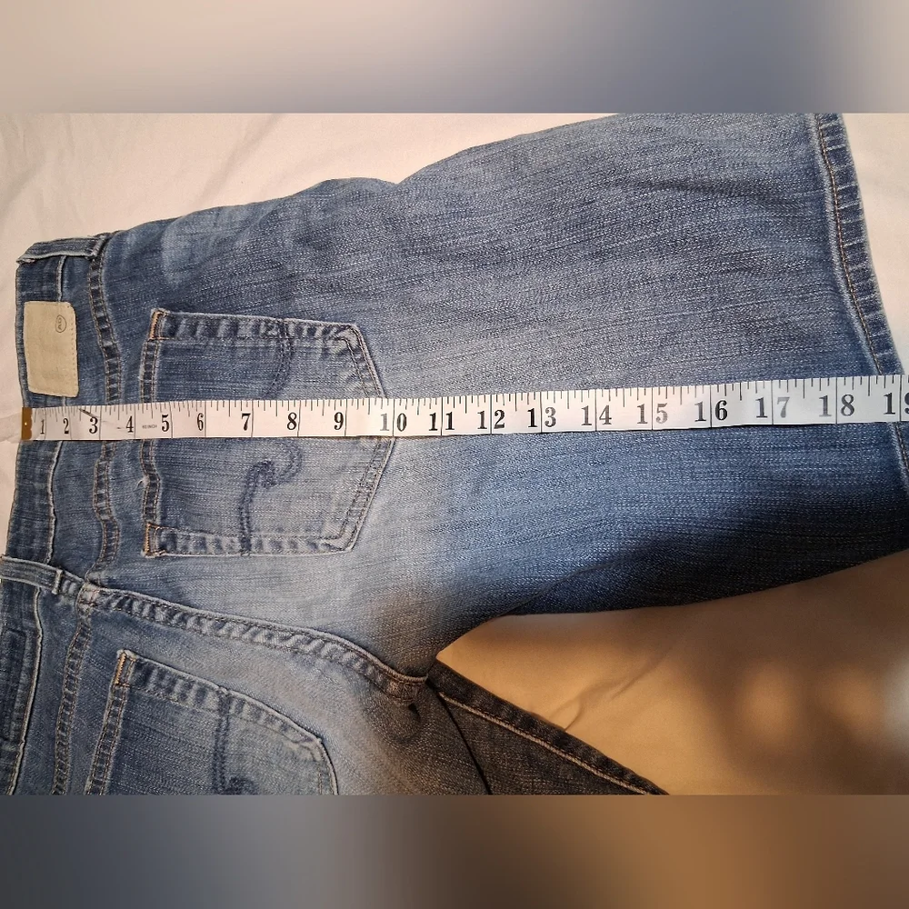 Ag Adriano Goldschmied Nikki Shorts Blue Denim Jeans Size 28R - Picture 8 of 11